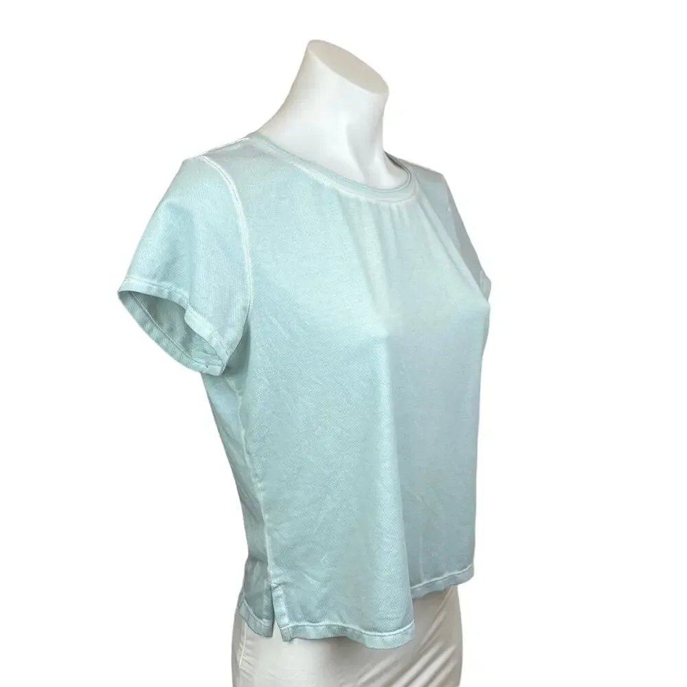 Nike Dri Fit Women's Blue Breathable Crew Neck Short Sleeve Basic T Shirt Size S